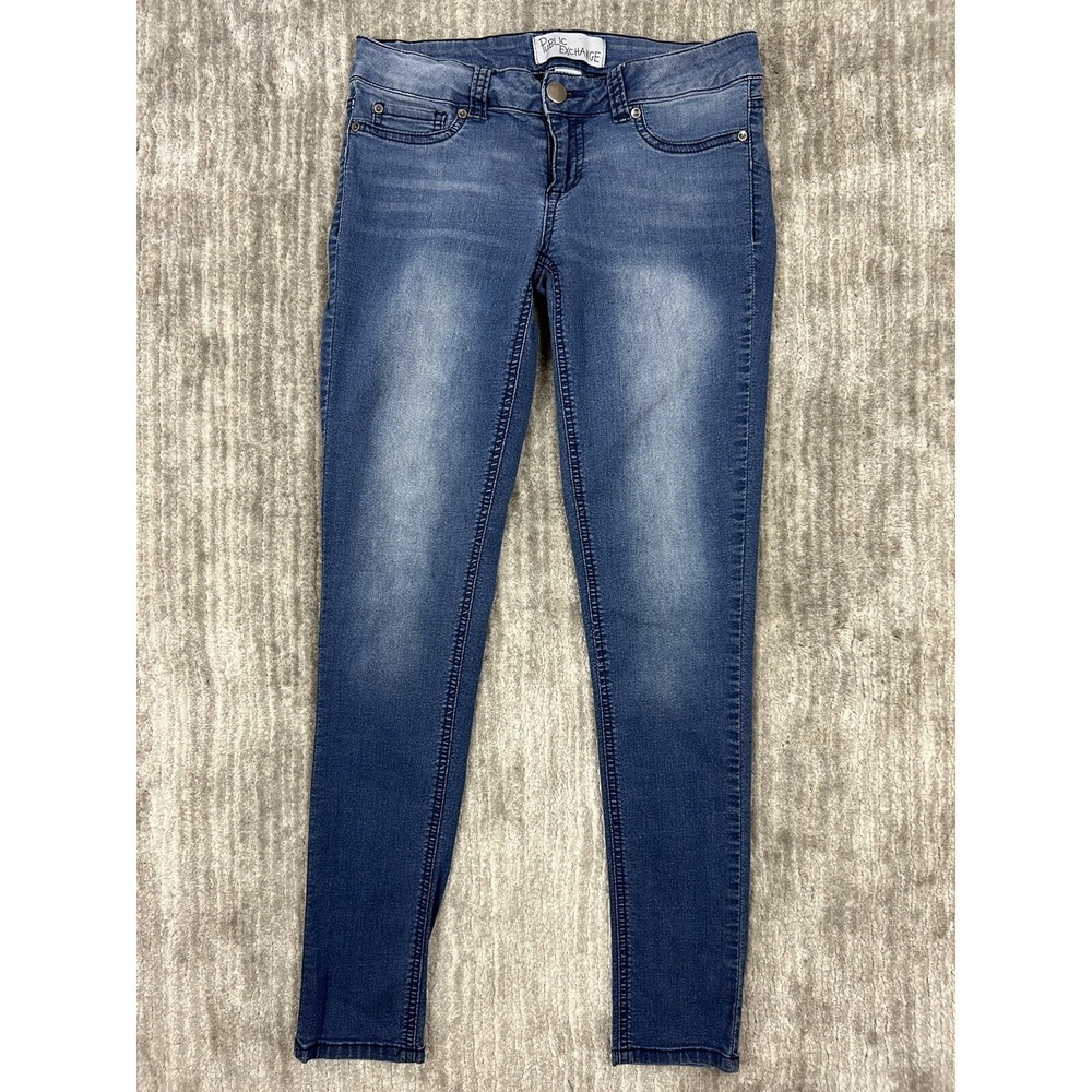 Public Exchange Jeans Womens 5 Blue Skinny Mid Rise Medium Wash Stretch Denim‎